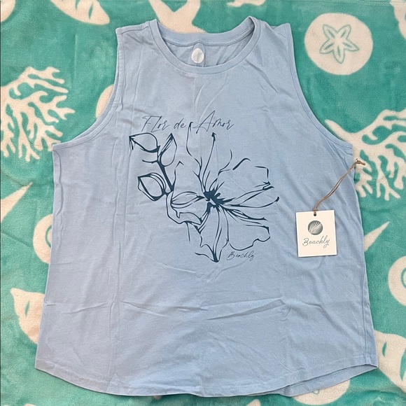 Women's Blue Muscle Tee - Picture 1 of 3